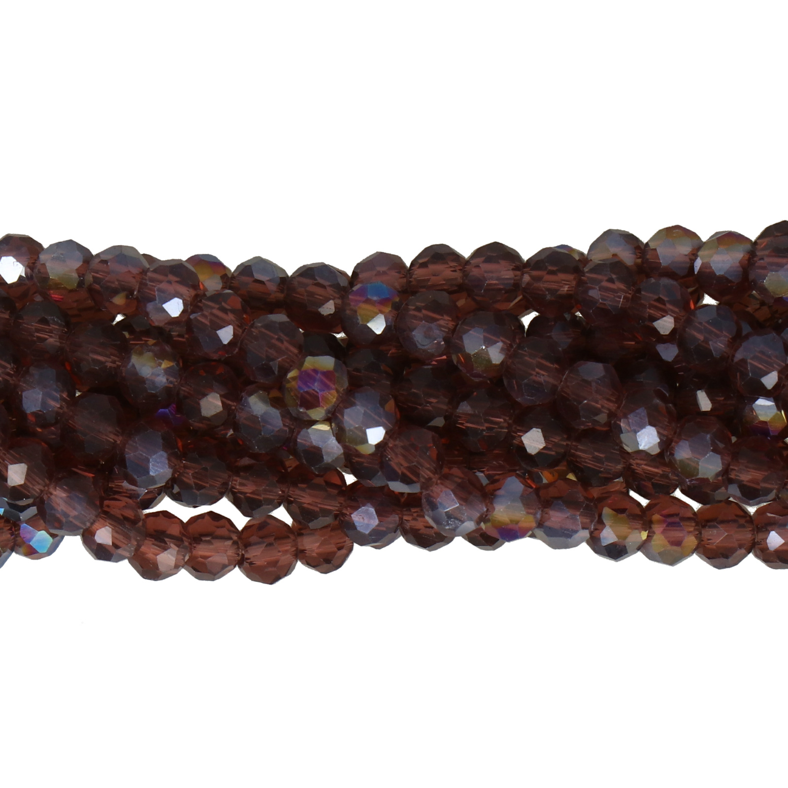 Luster Amethyst AB Chinese Crystal Faceted Roundelle 4x3mm | strand 100pc aprox