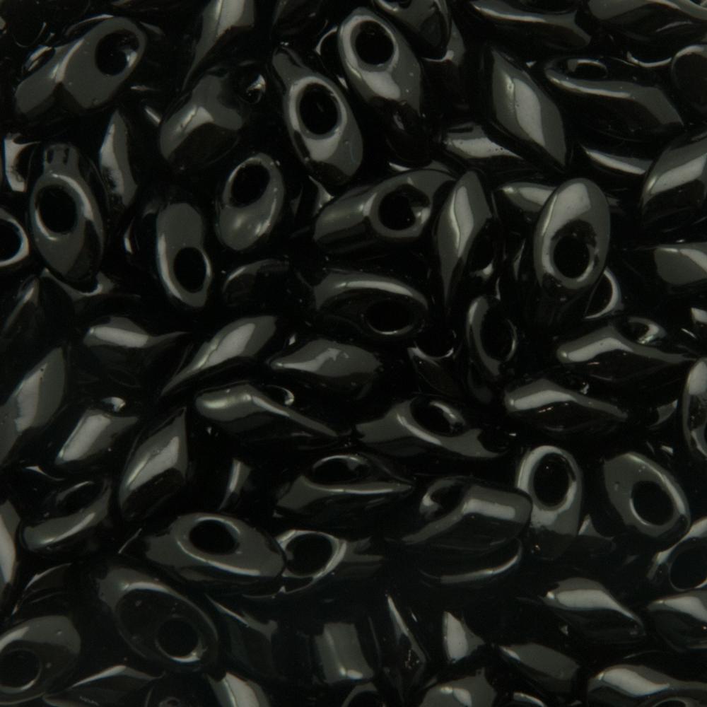 long magatama miyuki 7x4mm opaque black | 10gr
