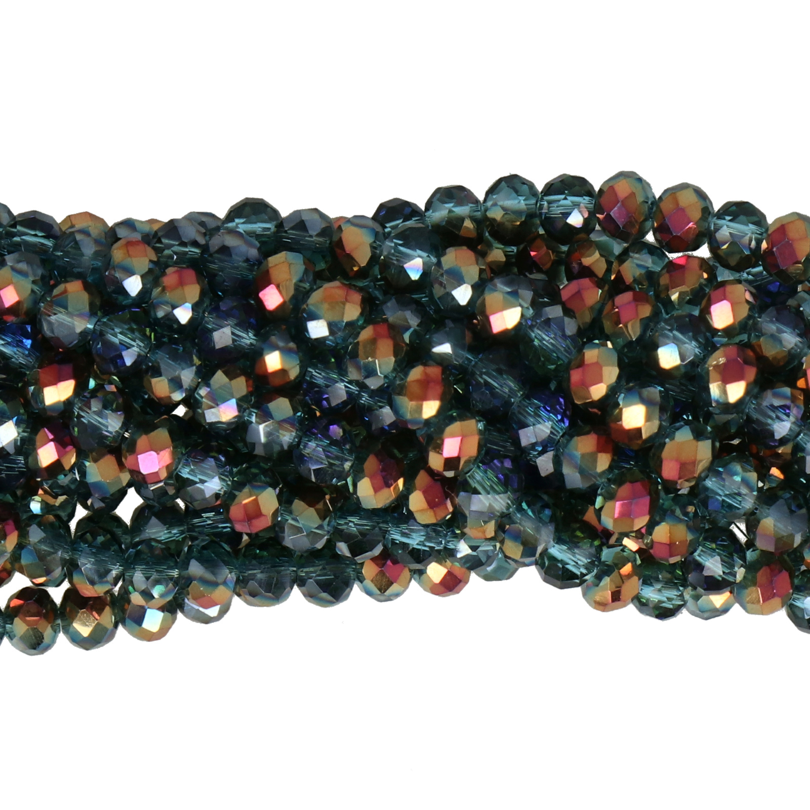 Metallic Iris Pink Denim Premium Chinese Crystal Faceted Roundelle 4x3mm | strand 145pc aprox