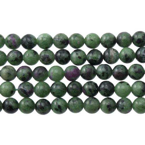 ruby zoisite glatt runde 6mm | strang 38/40cm