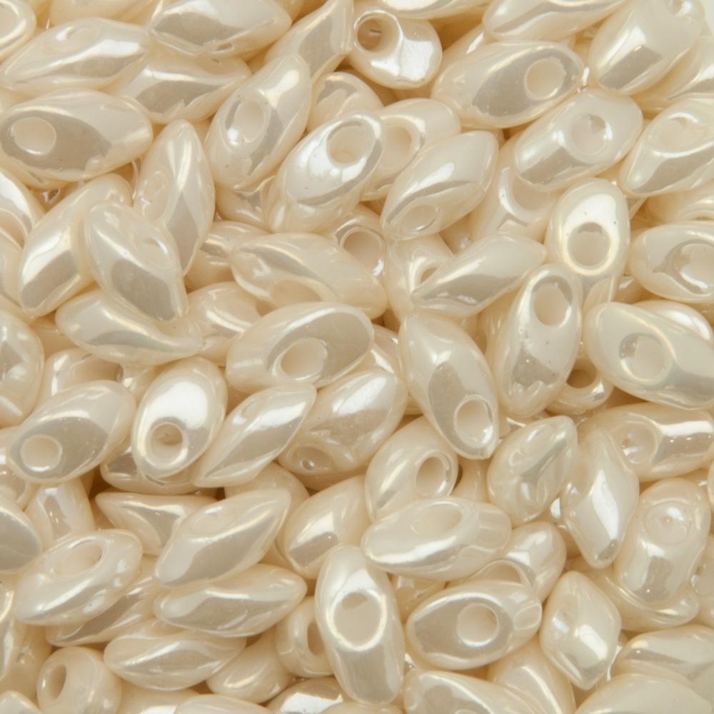 long magatama miyuki 7x4mm - ivory pearl ceylon | 10gr