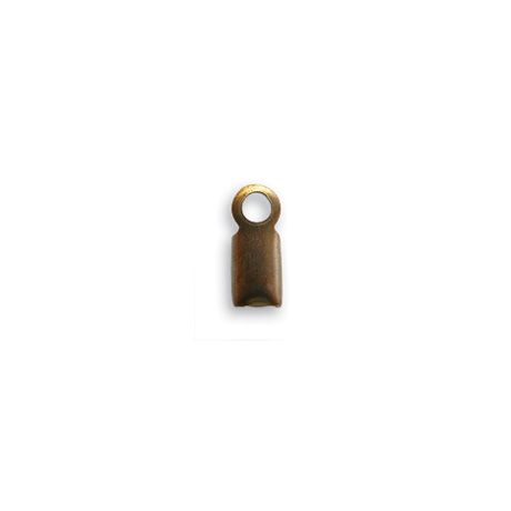 vintaj natural brass crimp end 9x4mm (width 2,5mm) | 2pc