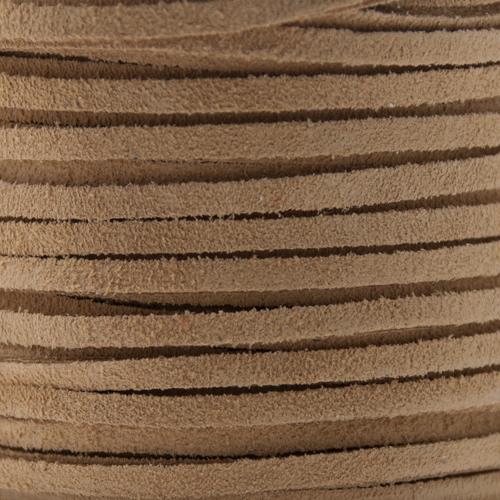 suedineband beige 3x1,5mm | 1mt