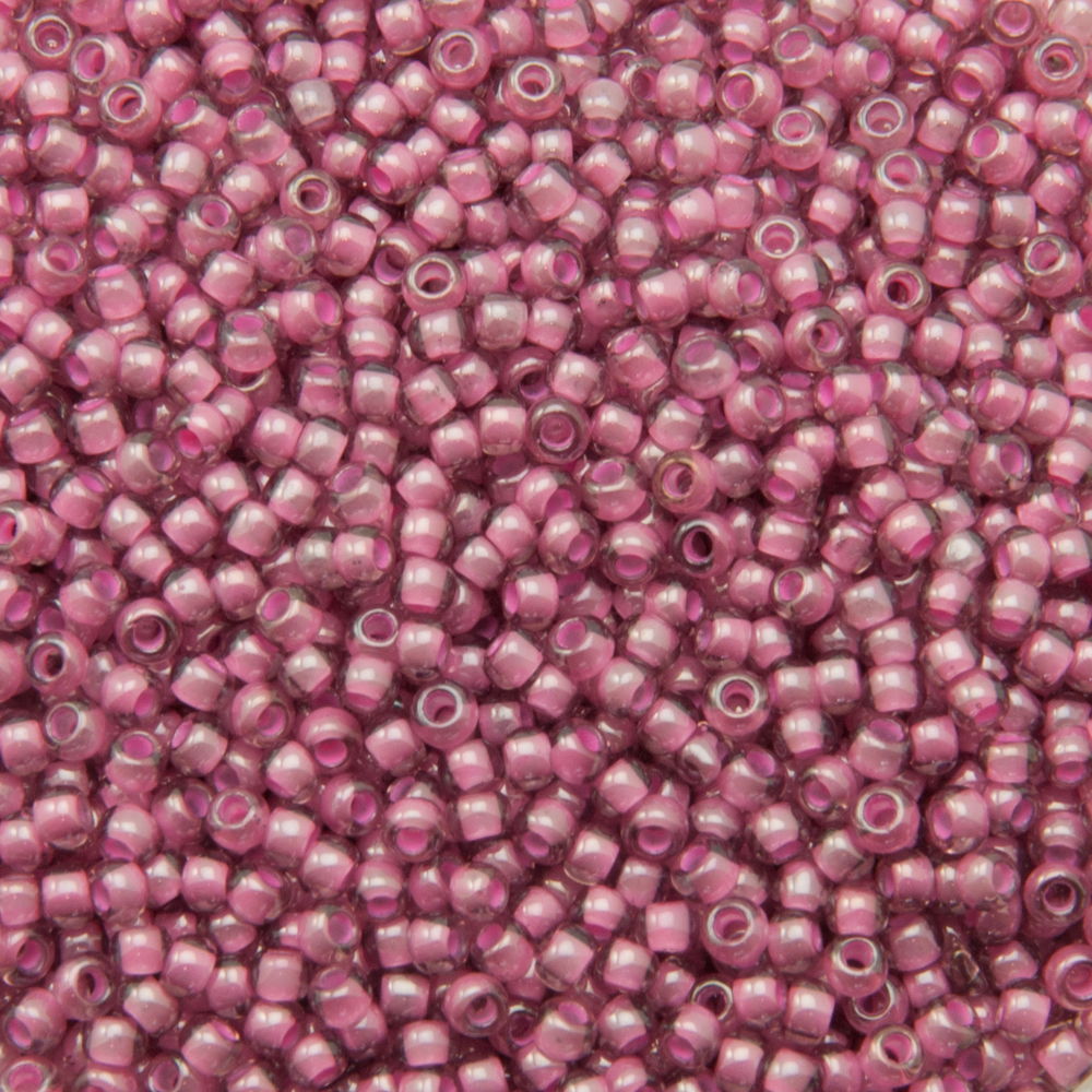 rocaille toho seed beads 11/0 inside color light amethyst/pink lined (959) | 10gr