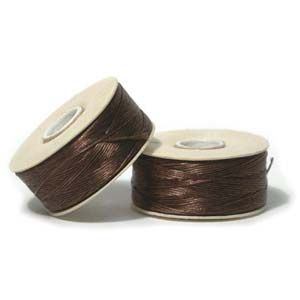 brown nymo nylon beading thread - size 0,30mm - 58mt spool | 1pc