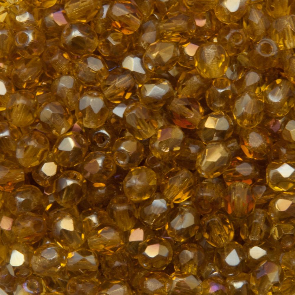 böhmische glasschliffperlen twilight topaz 4mm | 50st