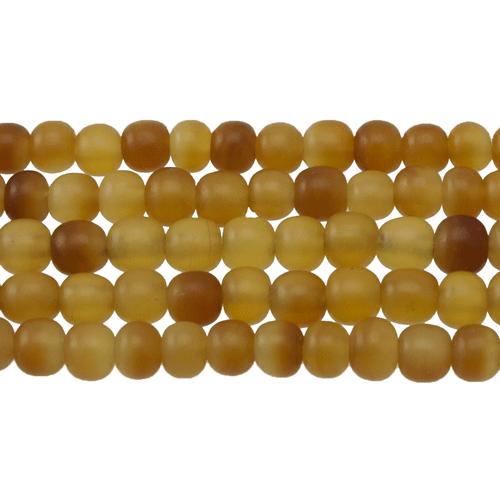 horn beads - gold round 4-5mm | 16-inch strand
