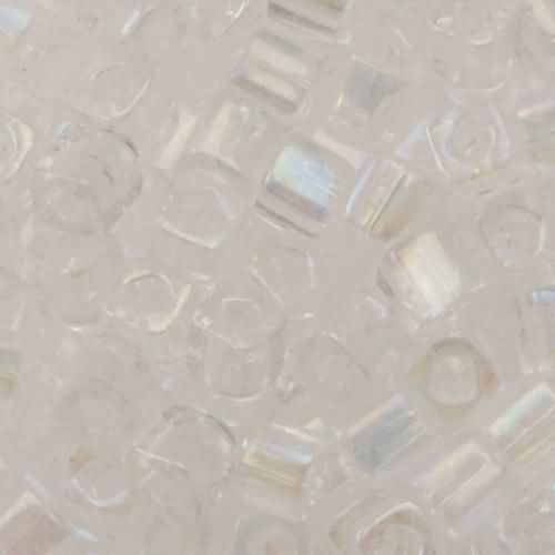 cube toho beads 4mm - transparent rainbow crystal (161) | 10gr