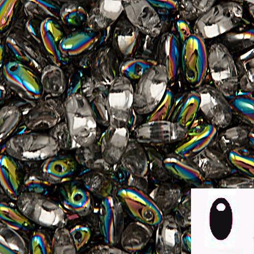 czech glass rizo beads - vitrail 6x2,5mm | 10gr