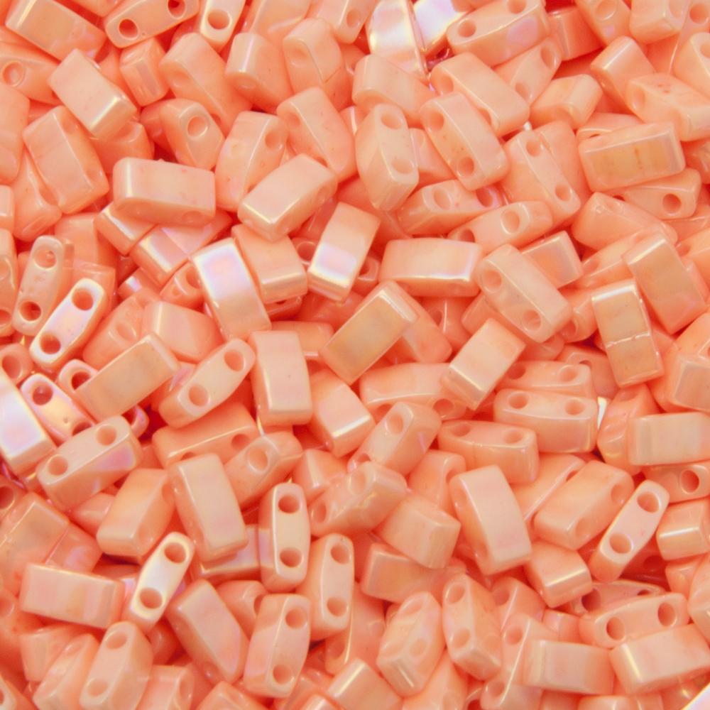 miyuki half tila beads - opaque luster salmon 5x2,3mm | 5gr