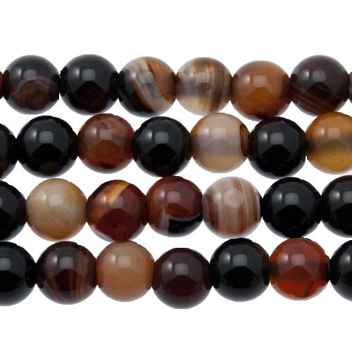 dyed lace agate red smooth round 10mm | 15/16-inch strand