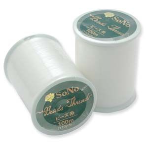 white sono nylon thread - 100mt spool | 1pc