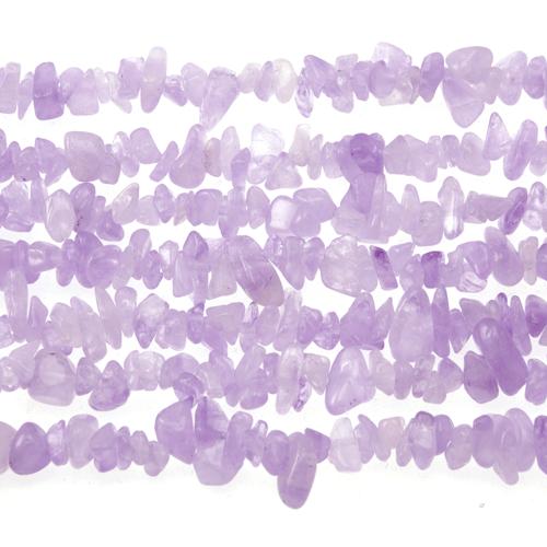 lavander amethyst chips 5-10mm | 32-inch strand approx.