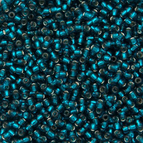 rocaille toho seed beads 11/0 silver-lined teal (27bd) | 10gr