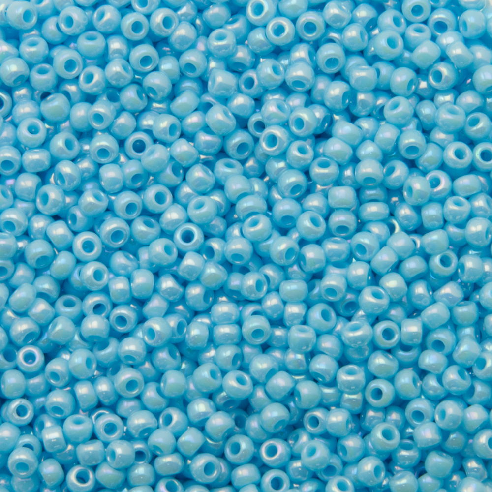 rocaille toho seed beads 11/0 opaque rainbow blue turquoise (403) | 10gr