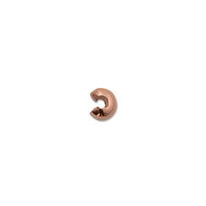 copper plated crimp bead cover 3mm | 72pc