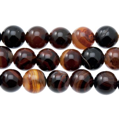 dyed lace agate red smooth round 12mm | 15/16-inch strand