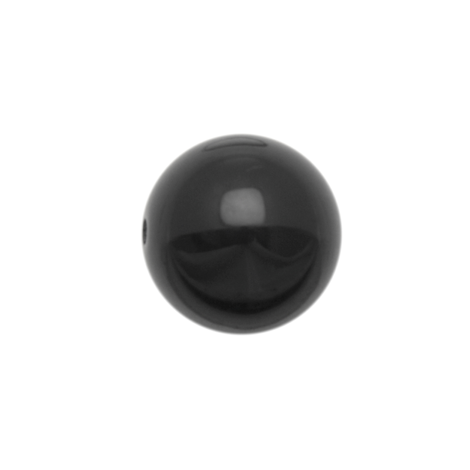 perle polaris glänzend - runde schwarz 12mm | 4st