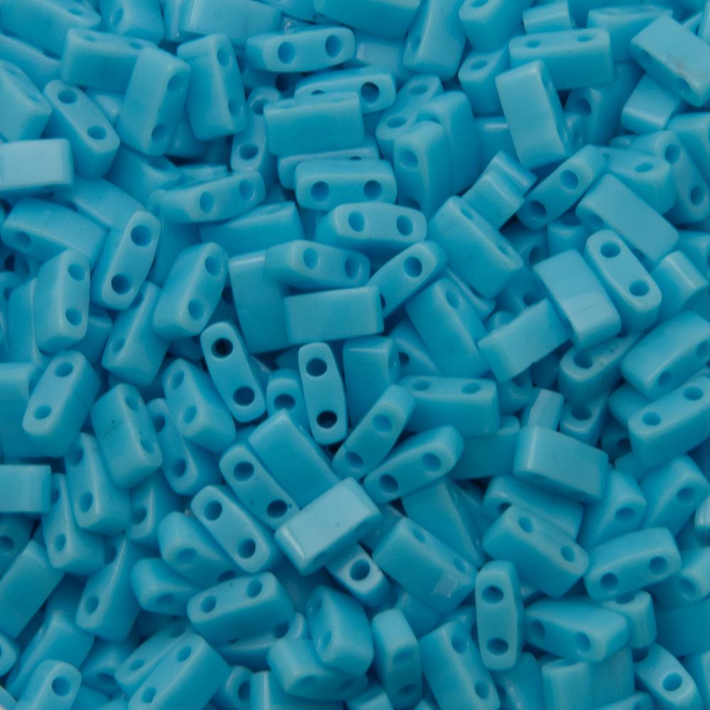 miyuki half tila beads - opaque blue turquoise 5x2,3mm | 5gr
