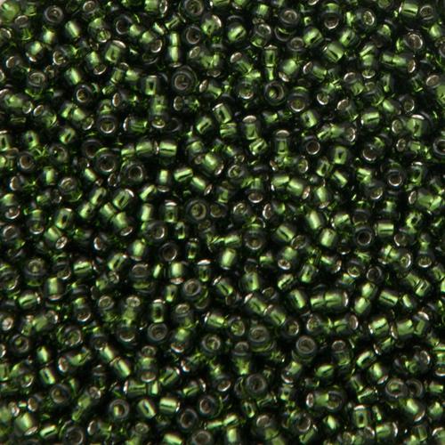 saatperlen toho 15/0 silver-lined olivine (37) | 10gr