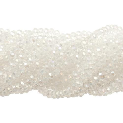 crystal ab chinese crystal faceted roundelle 6x4mm | 1 strand