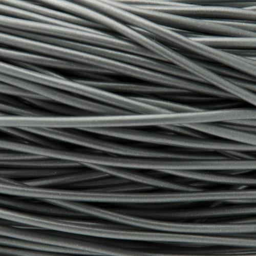 silver hollow rubber cord 2mm | 4mt