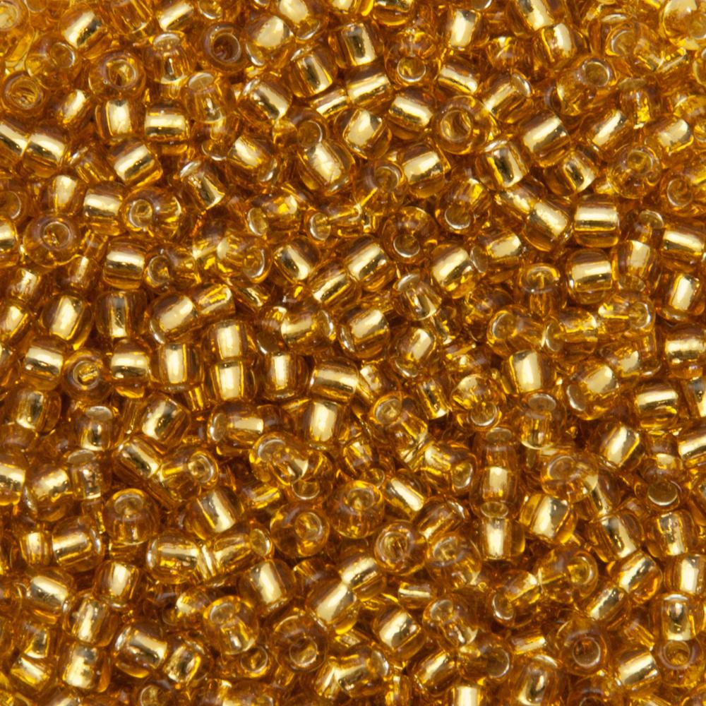 rocaille toho seed beads 8/0 silver-lined medium topaz (22b) | 10gr