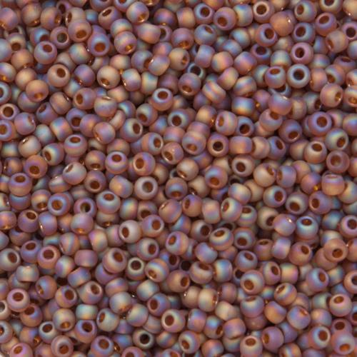saatperlen toho 11/0 transparent rainbow frosted smoky topaz (177f) | 10gr
