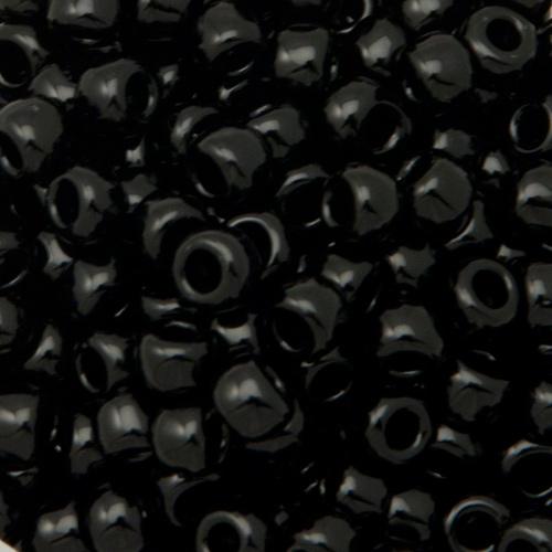 rocaille toho seed beads 6/0 - opaque jet (49) | 10gr