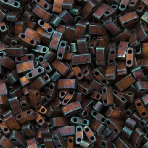 miyuki half tila beads - matte metallic copper 5x2,3mm | 5gr