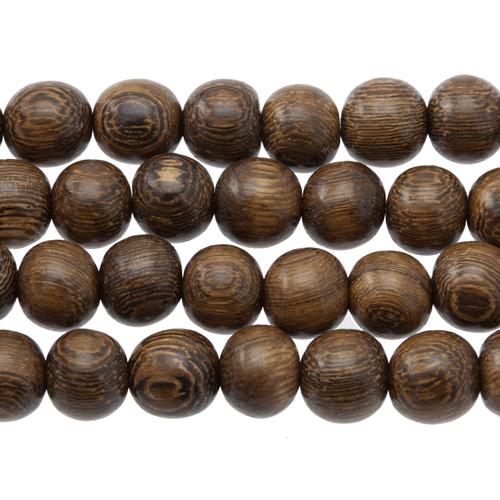 natural wood beads - robles round 10mm | 16-inch strand