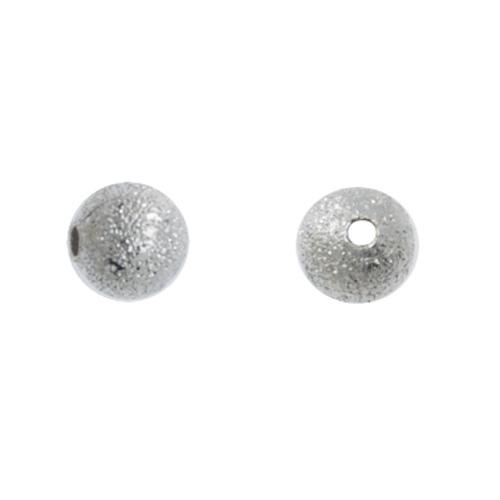 silver plated stardust spacer round bead 6mm | 24pc
