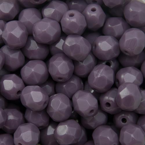 böhmische glasschliffperlen opaque purple 6mm | 25st