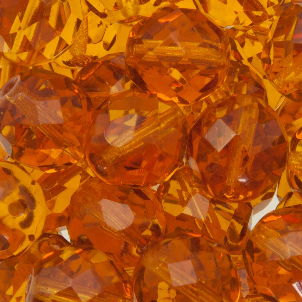böhmische glasschliffperlen topaz 12mm | 5st