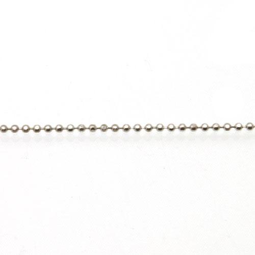 rhodium silver plated stardust ball chain 1,5mm | 1mt