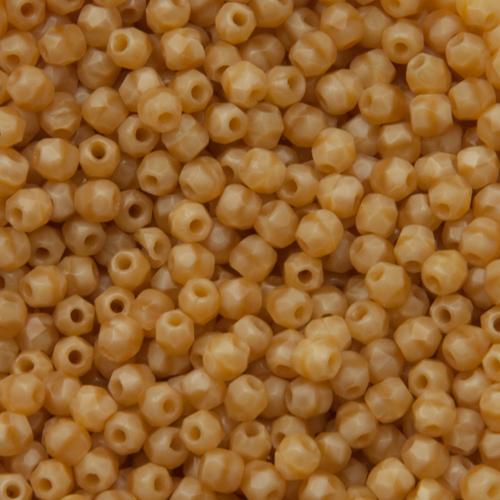 böhmische glasschliffperlen light honey beige 3mm | 50st