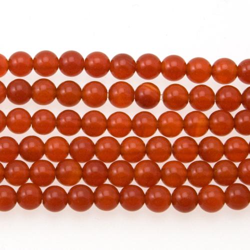 rot achat glatt runde 4mm | strang 38/40cm
