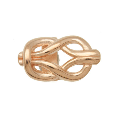 rose gold metal bead for regaliz knot 25mm | 1pc
