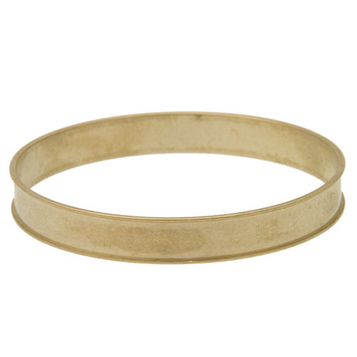 raw brass bangle flat 9mm | 1pc