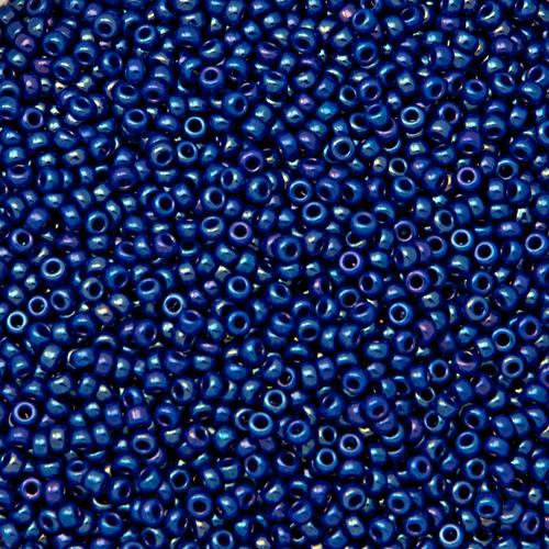 miyuki rocailles 15/0 - opaque royal blue ab (1945) | 10gr