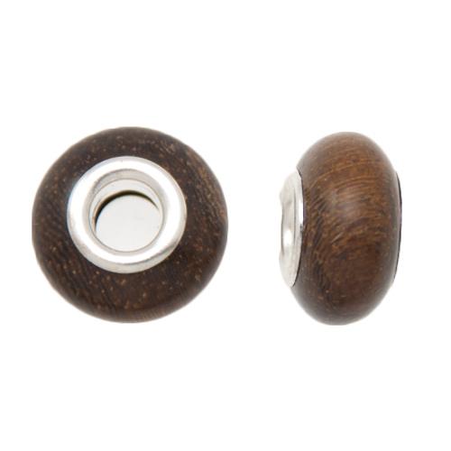 robles wood large hole beads 14x9mm | 2pc