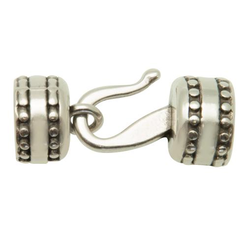 antique silver plated hook and eye 30x13mm | 1pc