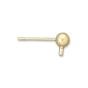 gold plated ball post earring 4mm | 12pc