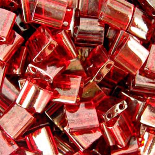 miyuki tila beads - garnet gold luster 5mm | 5gr