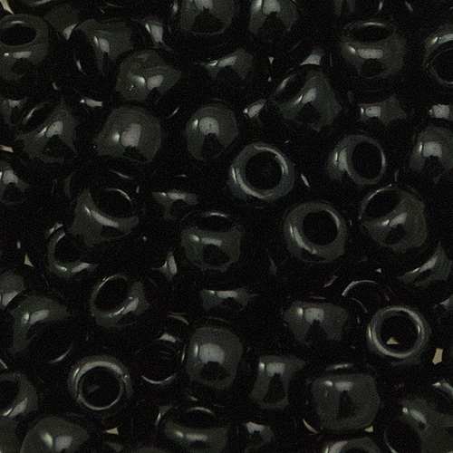 rocaille toho seed beads 3/0 opaque jet (49) | 10gr