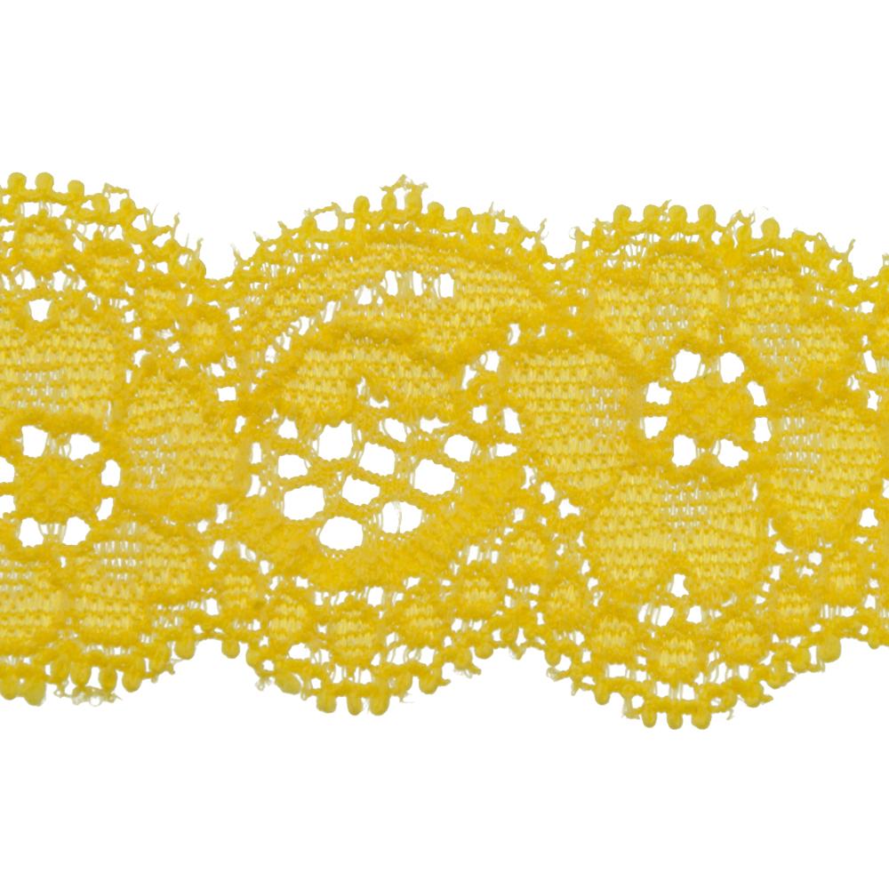 elastic ribbon lace - yellow 30mm | 1mt