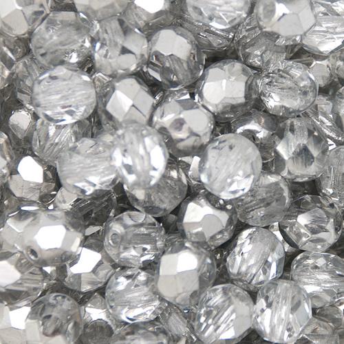 czech fire-polished round beads crystal labrador 6mm | 25pc