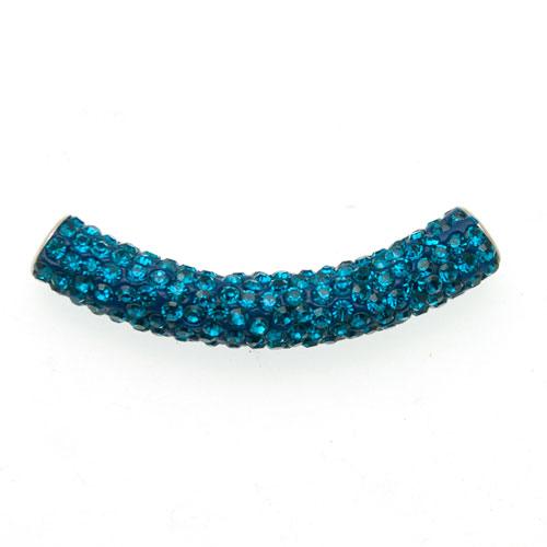 pavé rohre perlen blue zircon 55x9mm | 1st