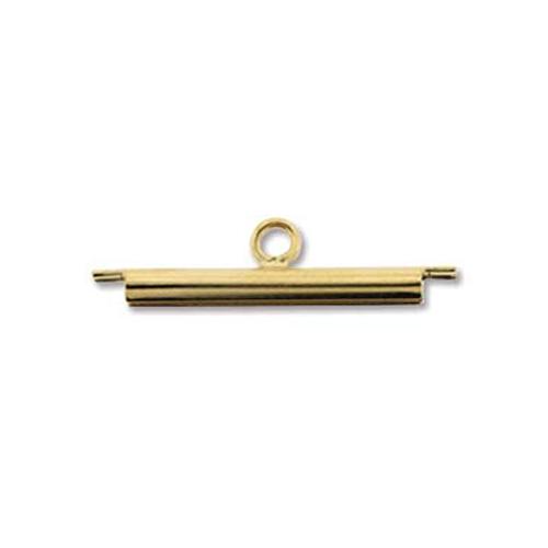gold plated miyuki slide tube 20mm | 2pc