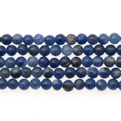 sodalite smooth round 4mm | 16-inch strand
